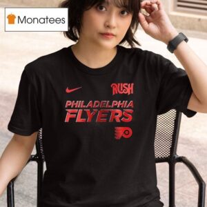 Philadelphia Flyers Rush Fifty Something Tour Logo Skull T Shirt