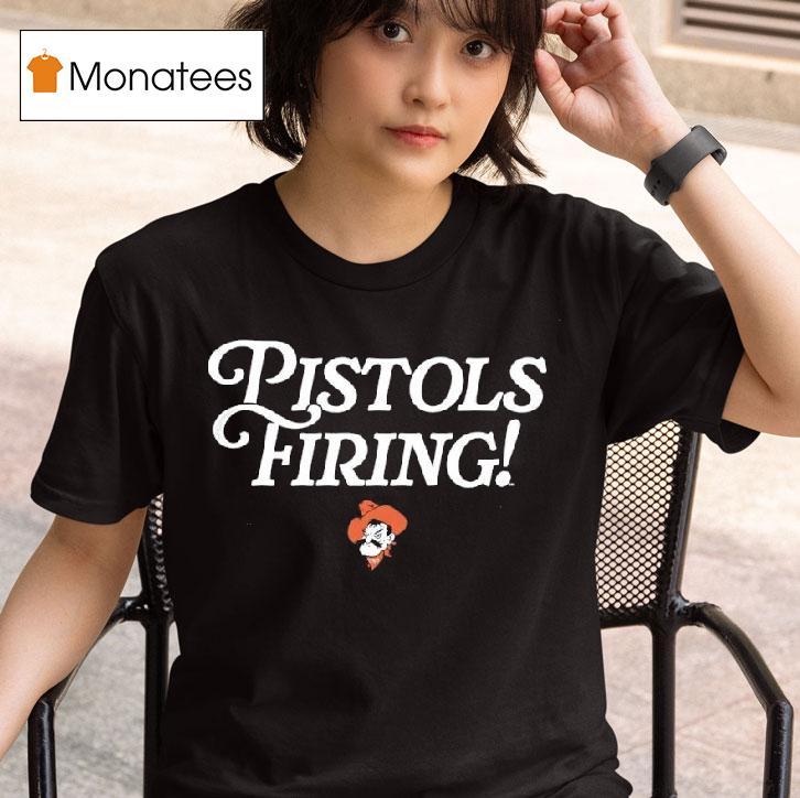 Pistols Firing Oklahoma State University Osu T Shirt