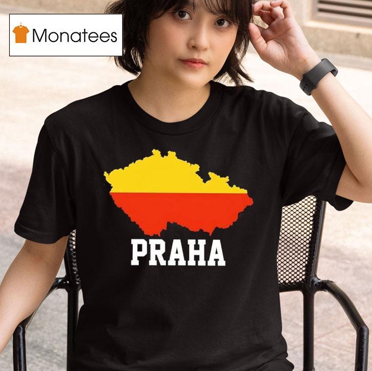 Praha Map Of The Czech Republic T Shirt