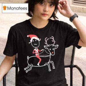 Rhenna Reindeer Santa Christmas T Shirt