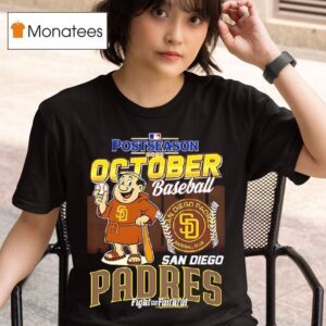 San Diego Padres October Baseball Postseason Fight For The Faithful Mascot Logo T Shirt