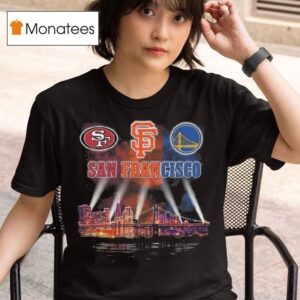 San Francisco City Sports Ers Saints Warriors Skyline Light T Shirt