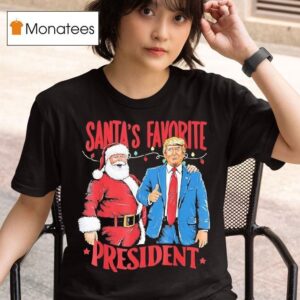 Santa S Favorite President Santa Trump Dance Christmas Ligh T Shirt