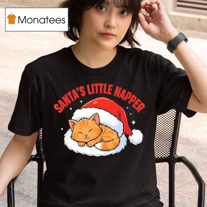 Santa S Little Napper Cute Christmas Funny Ca T Shirt