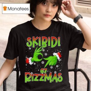 The Grinch Christmas Skibidi Rizzmas Holiday Hands T Shirt