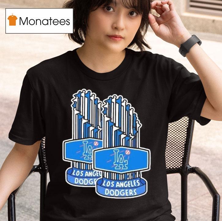 The Los Angeles Dodgers Back To Back World Series Champions Trophy T Shirt