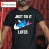 Baby Stitch Just Do It Later Lazy Disney Nike T Shirt