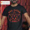 Hail Satan Goat Head Pentagram Dark Occult Aesthetic T Shirt