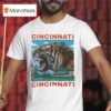 Iced Out Grillz Cincinnati Tiger Graphic Roaring City Skyline T Shirt