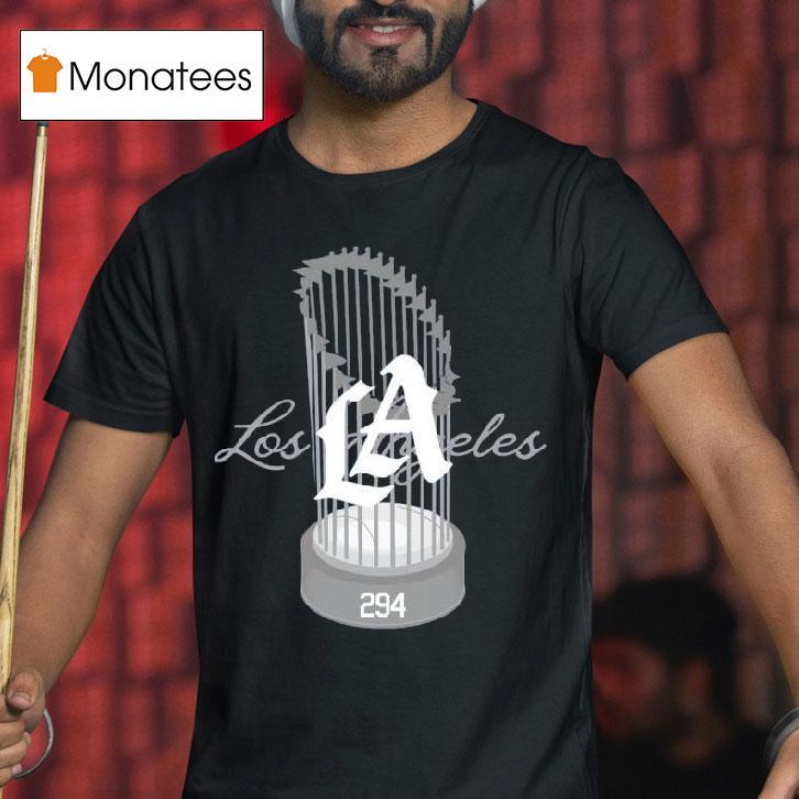 La Dodgers World Champs Trophy T Shirt La Dodgers World Champs Trophy T Shirt