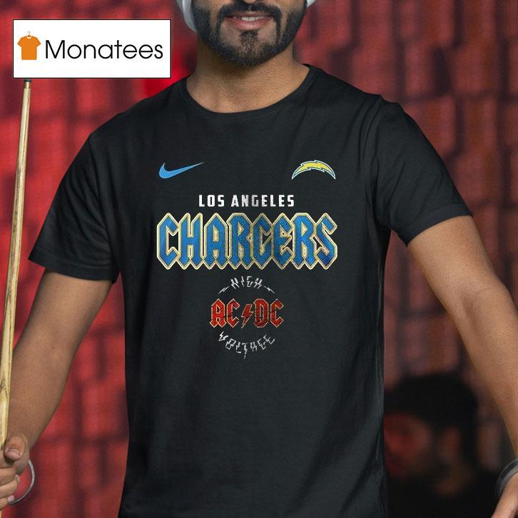 Los Angeles Chargers Ac Dc Highway To Hell Go Chargers Graphic T Shirt Los Angeles Chargers Ac Dc Highway To Hell Go Chargers Graphic T Shirt