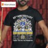 Los Angeles Rams Th Anniversary Players Signatures Thank You For The Memories Skyline T Shirt
