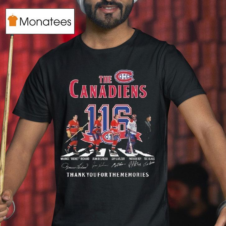The Montreal Canadiens Th Abbey Road Thank You For The Memories Signatures T Shirt The Montreal Canadiens Th Abbey Road Thank You For The Memories Signatures T Shirt