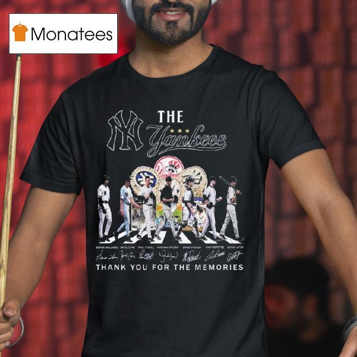 The Yankees Abbey Road Thank You For The Memories Signatures T Shirt The Yankees Abbey Road Thank You For The Memories Signatures T Shirt