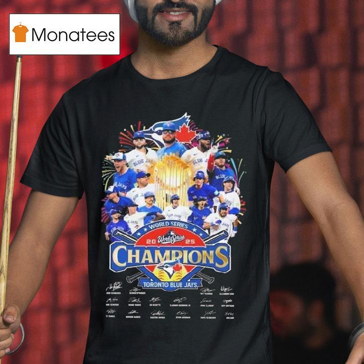 Toronto Blue Jays Baseball World Series Champions Signatures Winner Vintage T Shirt Toronto Blue Jays Baseball World Series Champions Signatures Winner Vintage T Shirt