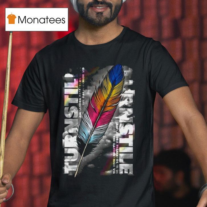 Turnstile Nov Alexandra Palace Event Feathers T Shirt Turnstile Nov Alexandra Palace Event Feathers T Shirt