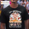 Rd Anniversary Of The Texas Longhorns Thank You For The Memories Signatures Players T Shirt