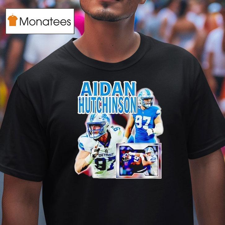 Aidan Hutchinson Detroit Lions Football T Shirt Aidan Hutchinson Detroit Lions Football T Shirt