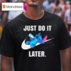 Baby Stitch Just Do It Later Lazy Disney Nike T Shirt