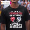 Dallas Cowboys Vs Alabama I M A Crimson Tide On Saturdays And A Cowboy On Sundays T Shirt