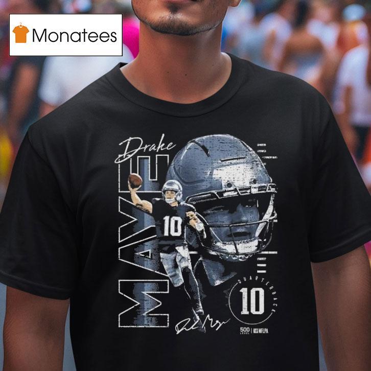 Drake Maye New England Vertical Name Signature T Shirt Drake Maye New England Vertical Name Signature T Shirt