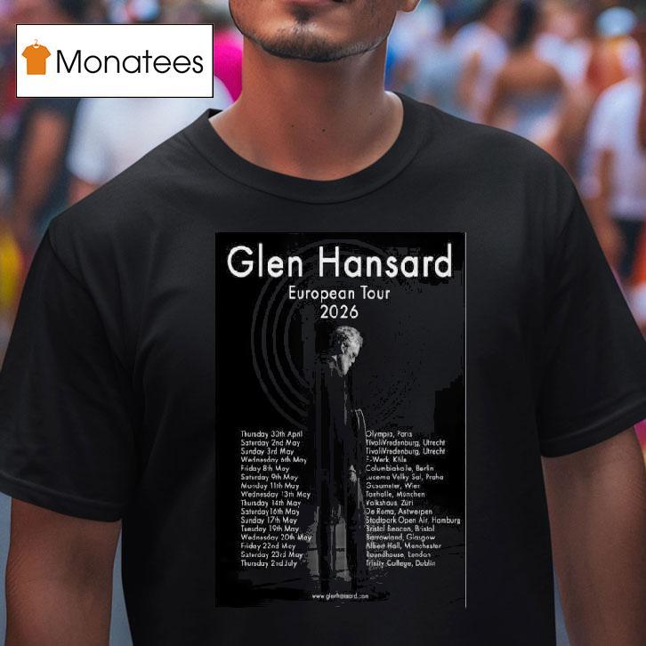 Glen Hansard European Tour T Shirt Glen Hansard European Tour T Shirt