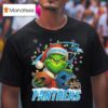 Grinch X Carolina Panthers Ball And Helmet Merry Christmas T Shirt