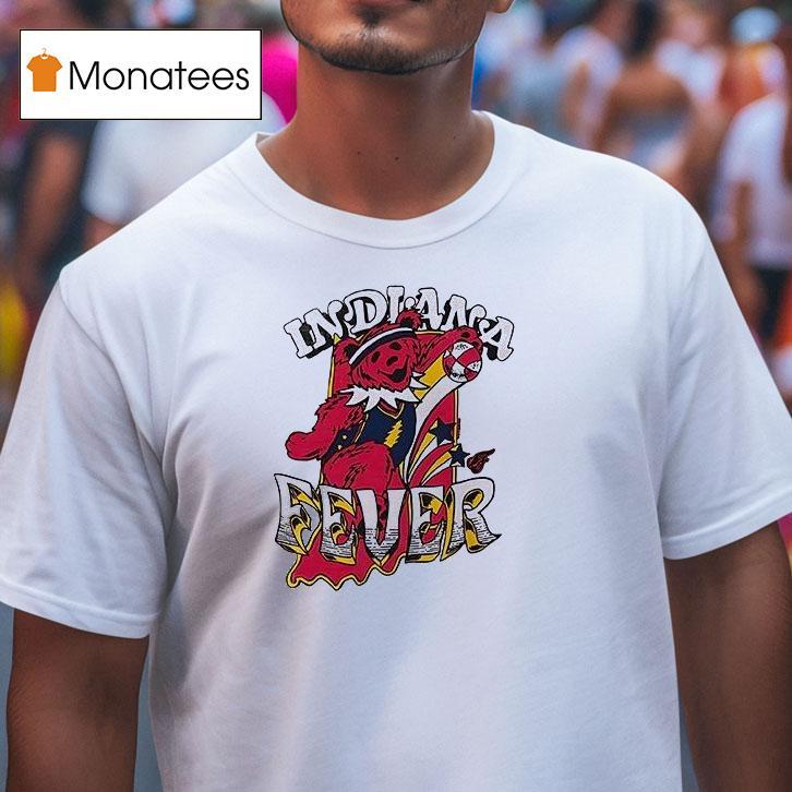 Indiana Fever X Grateful Dead Bear Logo T Shirt Indiana Fever X Grateful Dead Bear Logo T Shirt