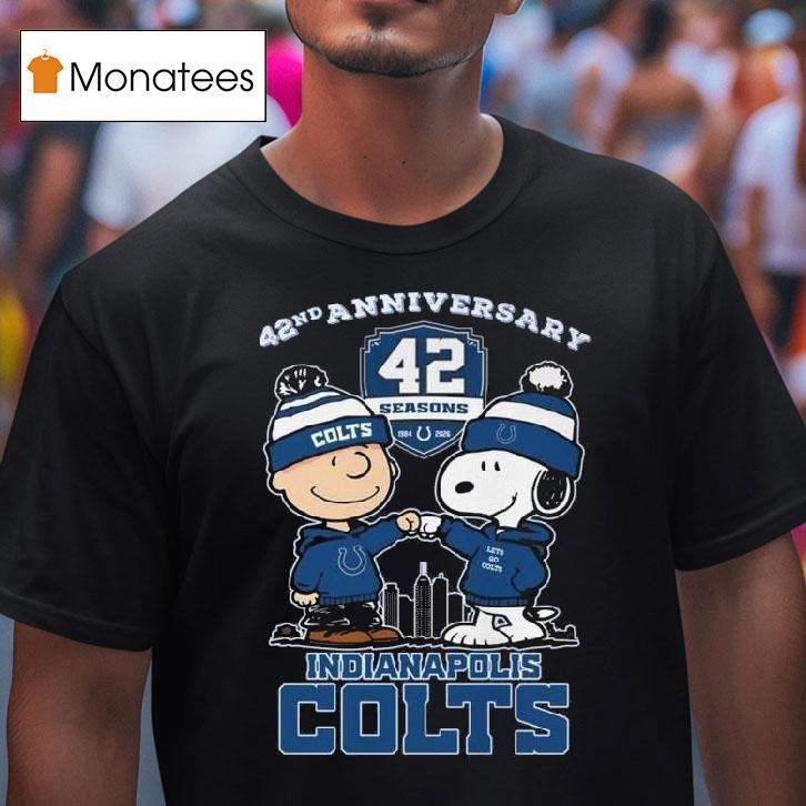 Indianapolis Colts Nd Anniversary Snoopy And Charlie Brown High Figh T Shirt Indianapolis Colts Nd Anniversary Snoopy And Charlie Brown High Figh T Shirt
