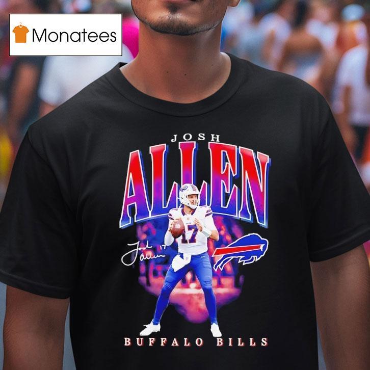 Josh Allen Buffalo Bills Football Player Signature T Shirt Josh Allen Buffalo Bills Football Player Signature T Shirt