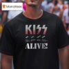 Kiss Alive Tour Graphic Band Signatures T Shirt