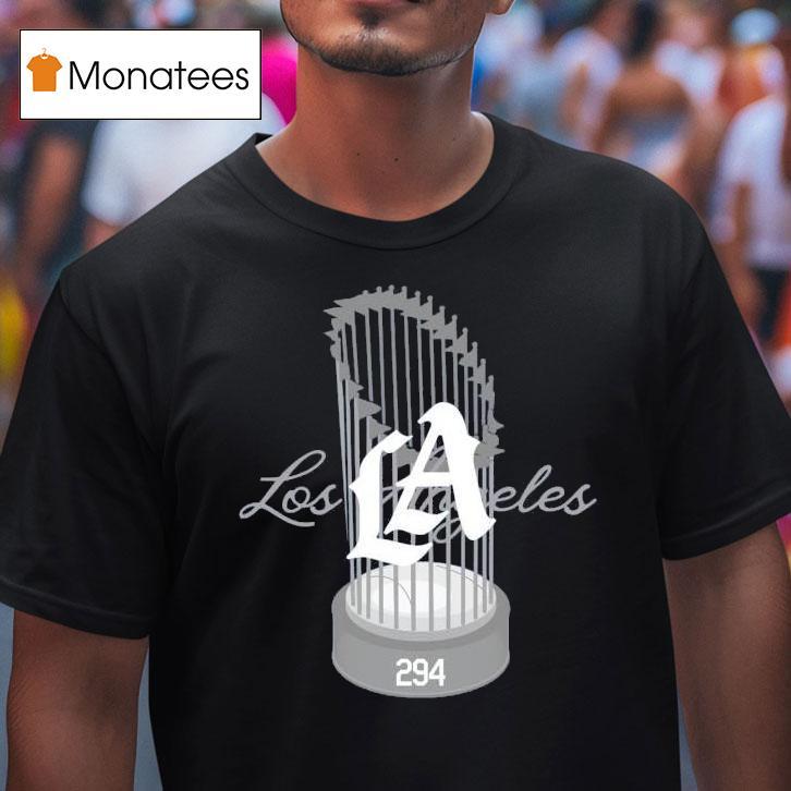 La Dodgers World Champs Trophy T Shirt La Dodgers World Champs Trophy T Shirt