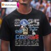 Los Angeles Dodgers World Series Champions Thank You For The Memories Signatures T Shirt
