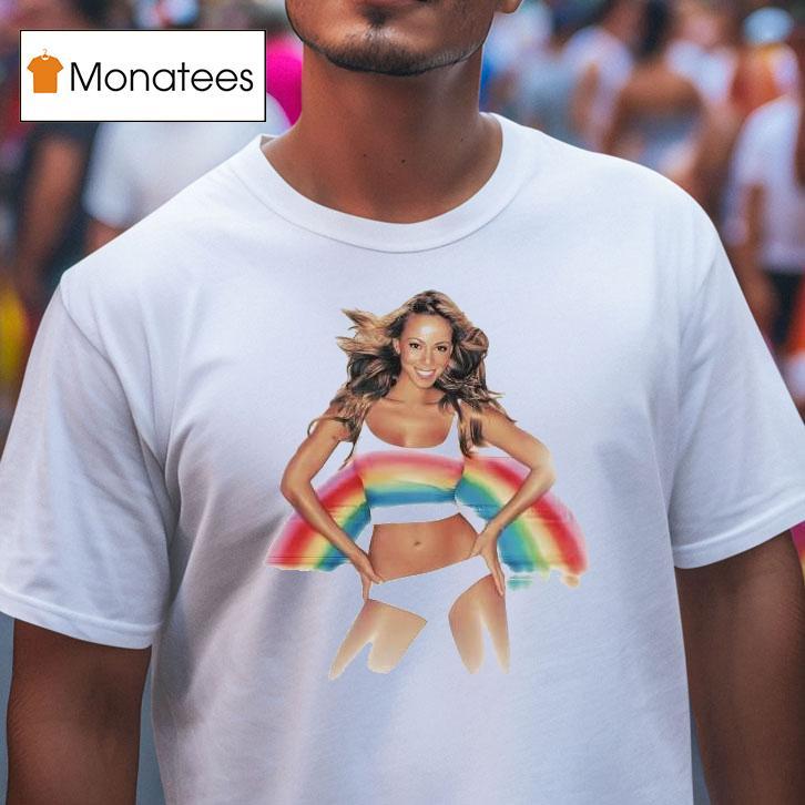 Mariah Carey Rainbow Photo T Shirt Mariah Carey Rainbow Photo T Shirt
