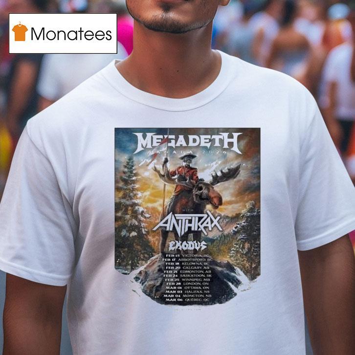 Megadeth Canada Tour Dates With Anthrax And Exodus T Shirt Megadeth Canada Tour Dates With Anthrax And Exodus T Shirt