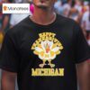 Michigan Wolverines Turkey Helmet Happy Thanksgiving T Shirt