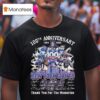 New York Giants Th Anniversary Players Signatures Thank You For The Memories Skyline T Shirt