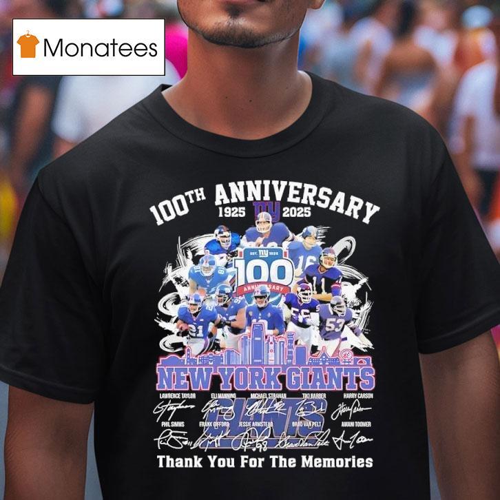 New York Giants Thank You For The Memories Th Anniversary T Shirt New York Giants Thank You For The Memories Th Anniversary T Shirt