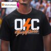 Oklahoma City Thunder Basketball Lightning T Shirt