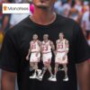 Original Chicago Bulls Dennis Rodman Michael Jordan And Famer Scottie Pippen Signatures T Shirt