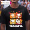 Peanuts Snoopy Charlie Brown Lucy Thankful T Shirt