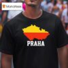 Praha Map Of The Czech Republic T Shirt