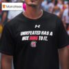 South Carolina Gamecocks Undefeated Has A Nice Ring To It Logo T Shirt
