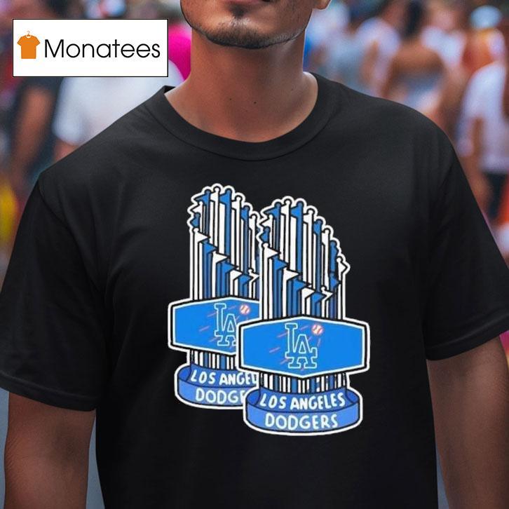 The Los Angeles Dodgers Back To Back World Series Champions Trophy T Shirt The Los Angeles Dodgers Back To Back World Series Champions Trophy T Shirt
