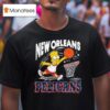 The Simpsons Bart X New Orleans Pelicans T Shirt
