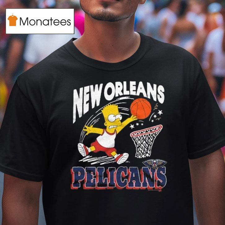 The Simpsons Bart X New Orleans Pelicans T Shirt The Simpsons Bart X New Orleans Pelicans T Shirt
