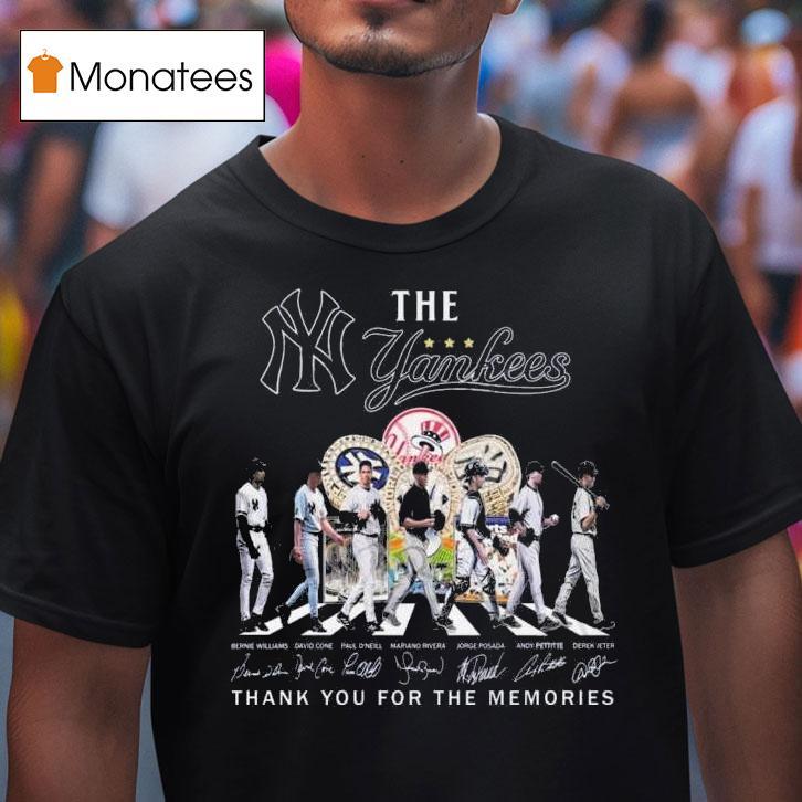 The Yankees Abbey Road Thank You For The Memories Signatures T Shirt The Yankees Abbey Road Thank You For The Memories Signatures T Shirt