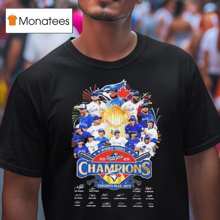 Toronto Blue Jays Baseball World Series Champions Signatures Winner Vintage T Shirt Toronto Blue Jays Baseball World Series Champions Signatures Winner Vintage T Shirt