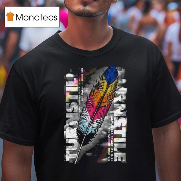 Turnstile Nov Alexandra Palace Event Feathers T Shirt Turnstile Nov Alexandra Palace Event Feathers T Shirt