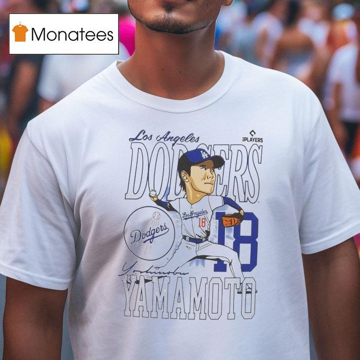 Yoshinobu Yamamoto Caricature Los Angeles Dodgers T Shirt Yoshinobu Yamamoto Caricature Los Angeles Dodgers T Shirt